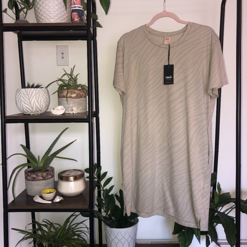 THE S+T EVERYDAY T-SHIRT DRESS IN SAHARA TIGER